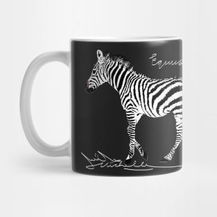 Bespoke Zebra on Black Mug